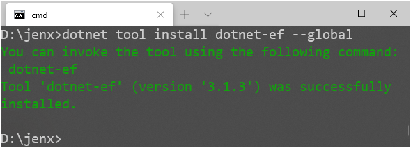 dotnet tool install command