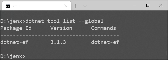 dotnet tool list command