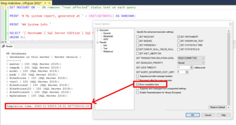 Creating Markdown reports from SQL Server queries – jenx.si